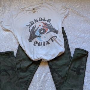 We the Free white tee graphic print